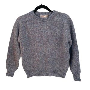 DENHOLM KNITWEAR Scotland Vintage Women's Crew Neck Sweater Blue S